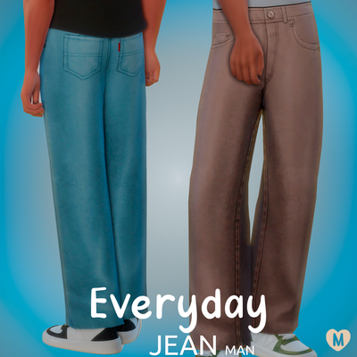 Minimalist-CC Everyday Jeans | Maxis Match | 11 Swatches logo