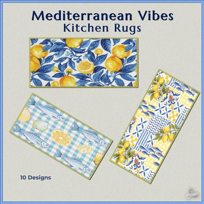Mediterranean Vibes Kitchen Rugs logo