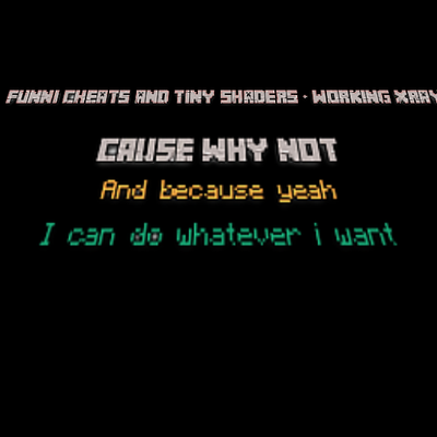 Funni Cheats & Shaders + Workin Xray