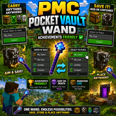 Pocket Vault Wand [Mob & Chest Transporter] (Achievements Friendly)