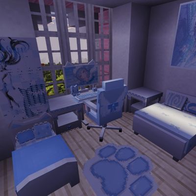 blue kawaii furniture
