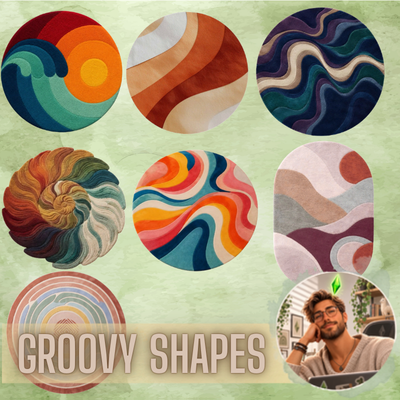 Groovy Shapes Rug Set logo