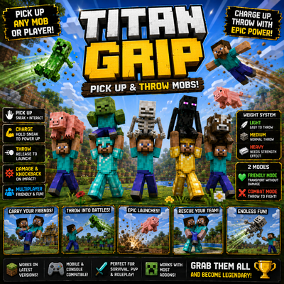 TITAN GRIP: PICK UP & THROW MOBS | EL SANDO