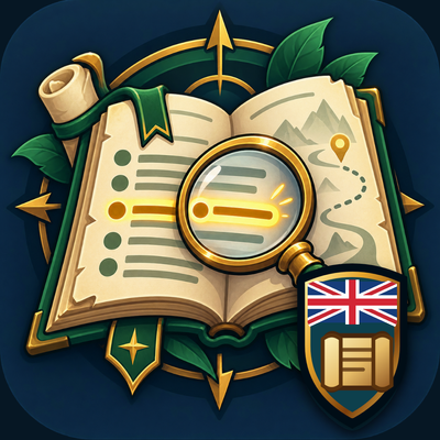 QuestWordHunter - English panel logo