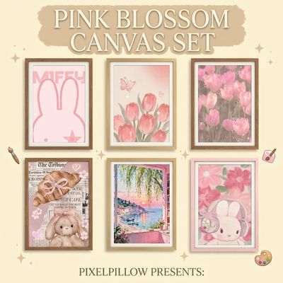 Pink Blossom Canvas Set logo