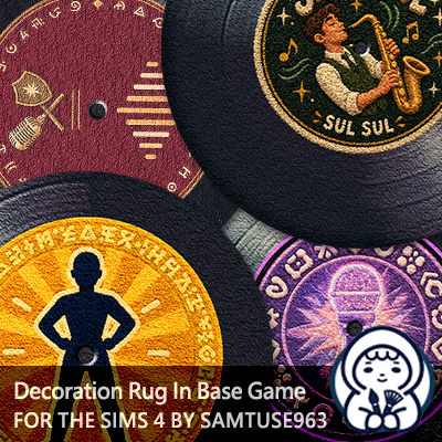 Vinyl Record Round Rug Collection Samtuse963 logo
