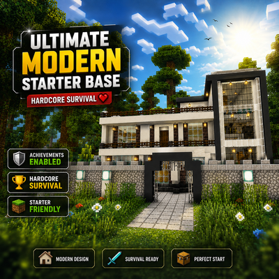 Ultimate Modern Starter Base | HardCore Survival [Achievements Enabled]