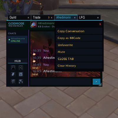 GODMODE Messenger WIM – Midnight addon image logo