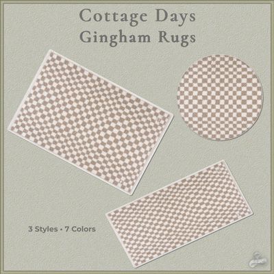 Cottage Days Gingham Rugs logo