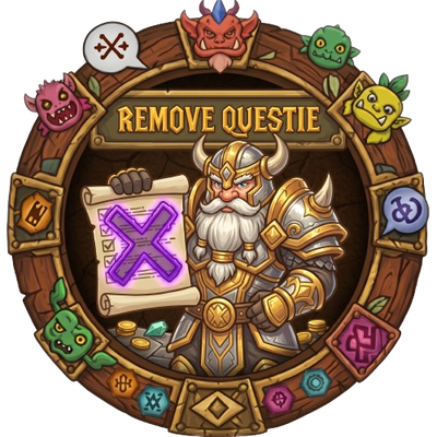 Remove Questie addon image logo
