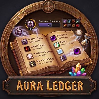 Aura Ledger – Buff Tracker, Spell & Trinket Cooldowns addon image logo