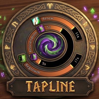 Tapline – Heal over Time (HoT) Tracker for Warlock Life Tap addon image logo
