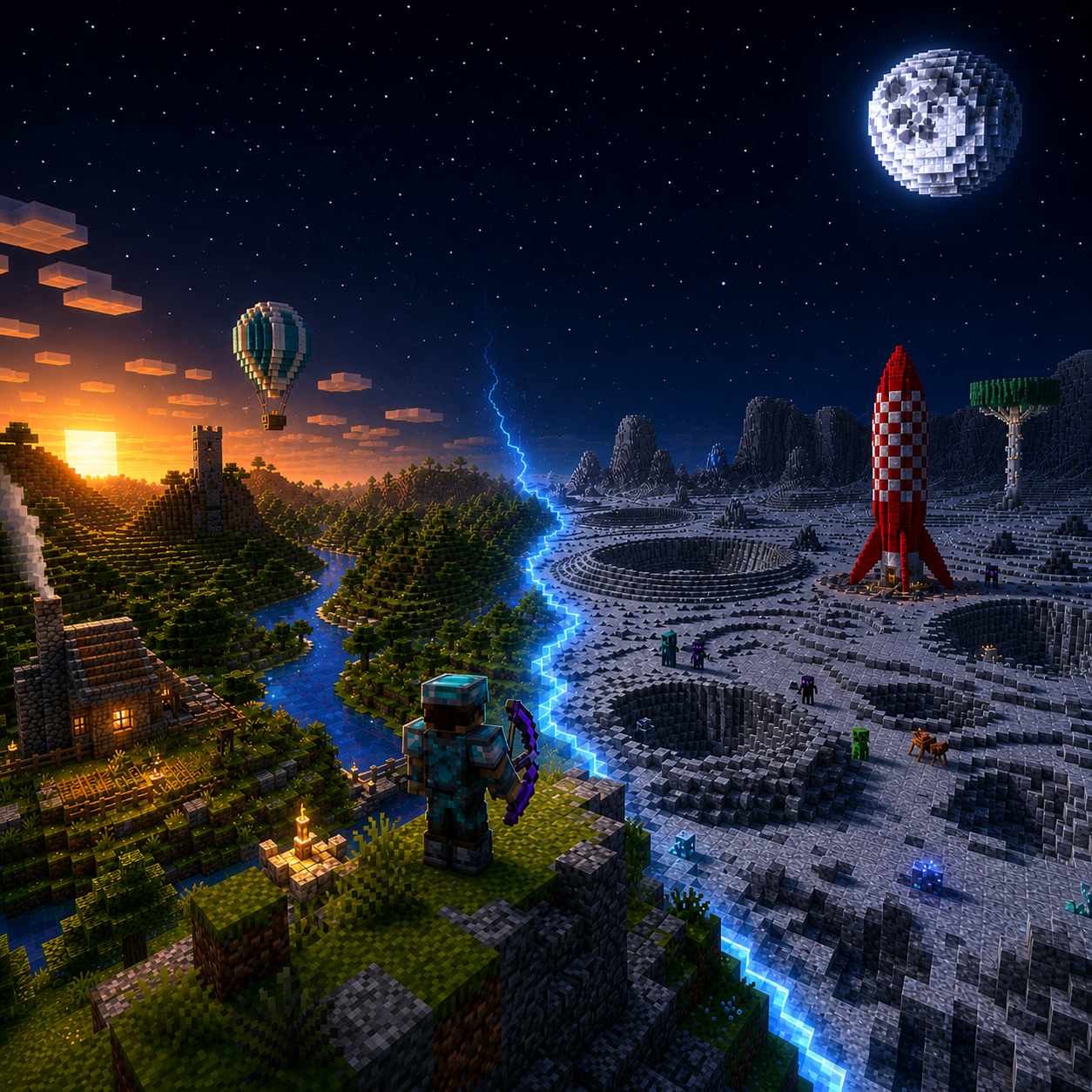 Fast survival (includes moon world generator)