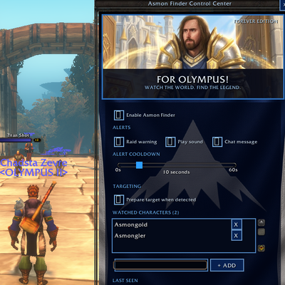 Olympus AsmonGold Finder addon image logo