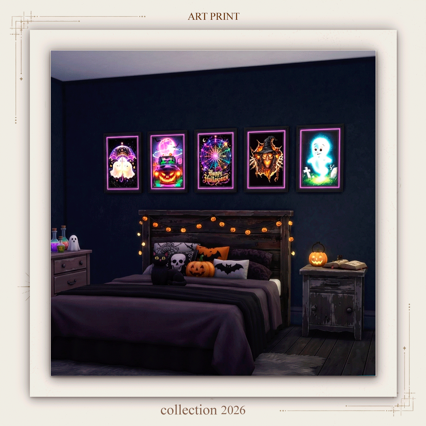 Halloween Neon Art Paintings (Functional Wall Lights) logo