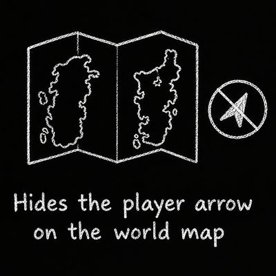 Hide World Map Player Arrow addon image logo