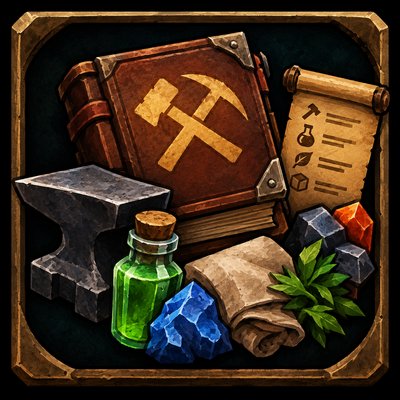 PRR: Professions, Recipes, Reagents. addon image logo