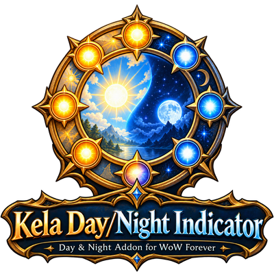 Kela Day/Night Indicator – Minimap Day & Night Clock addon image logo
