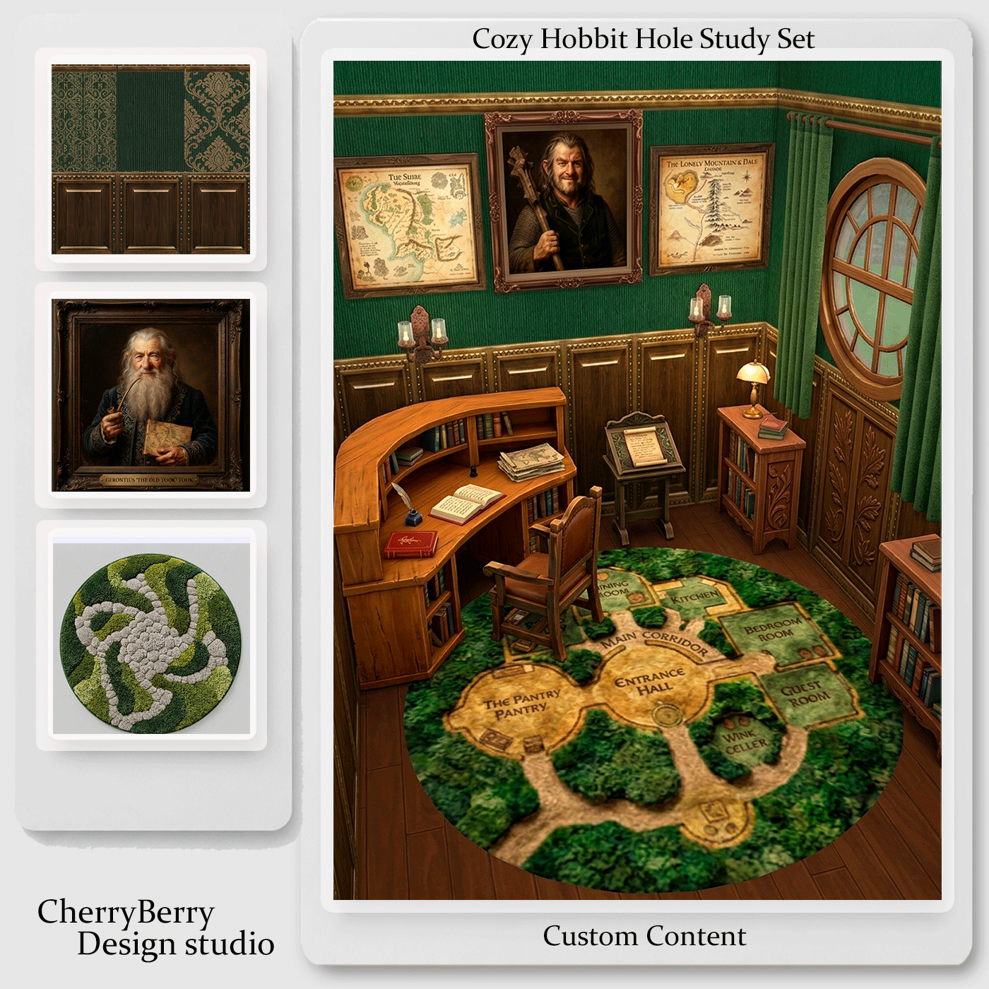 Cozy Hobbit Hole Study Set logo
