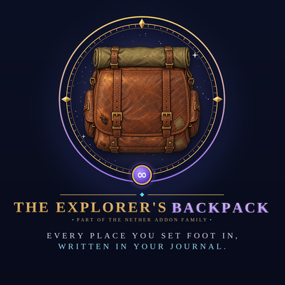 The Explorer's Backpack - Part of the Nether Addon Family logo