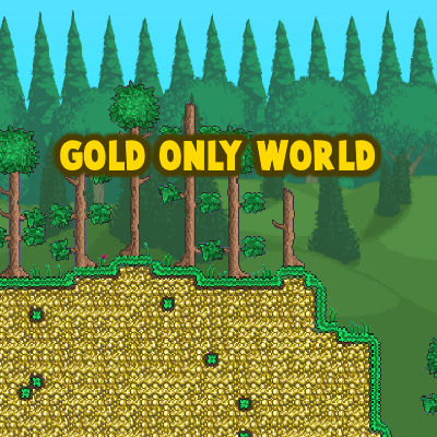 Gold Only World ( With More Grass! ) - Terraria Maps - CurseForge