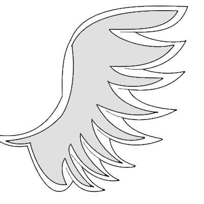 Angel wings craft logo