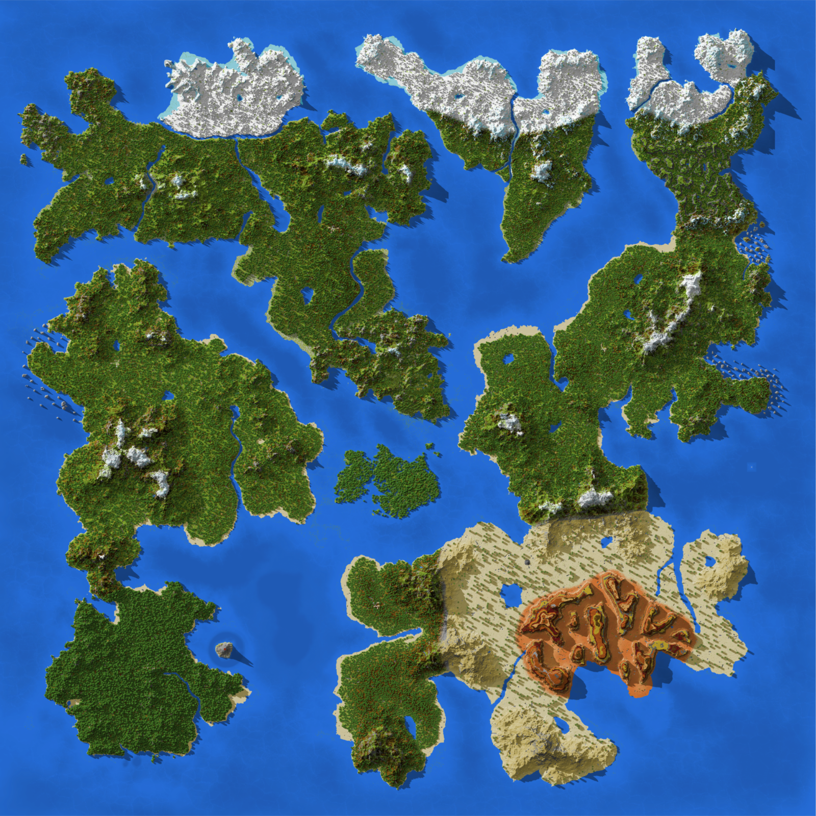 Minecraft map of Earth - Maps on the Web