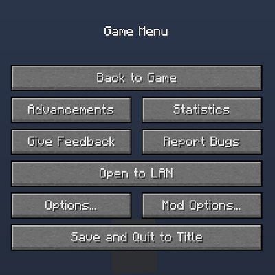 Game Menu Mod Option [Forge] - Mods - Minecraft - CurseForge