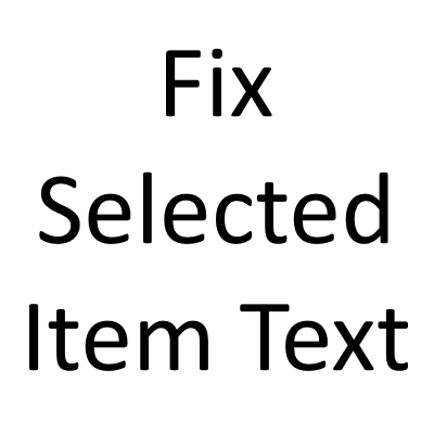 Fix Selected Item Text logo