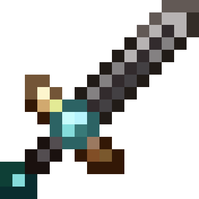 Netherite Minecraft Sword