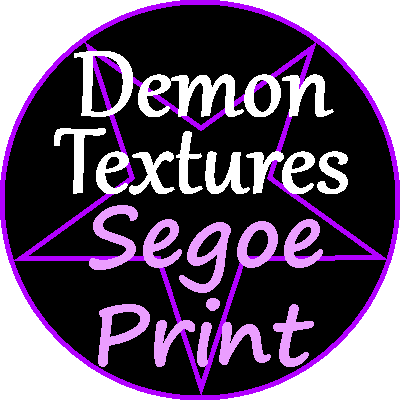Demon Textures Segoe Print addon