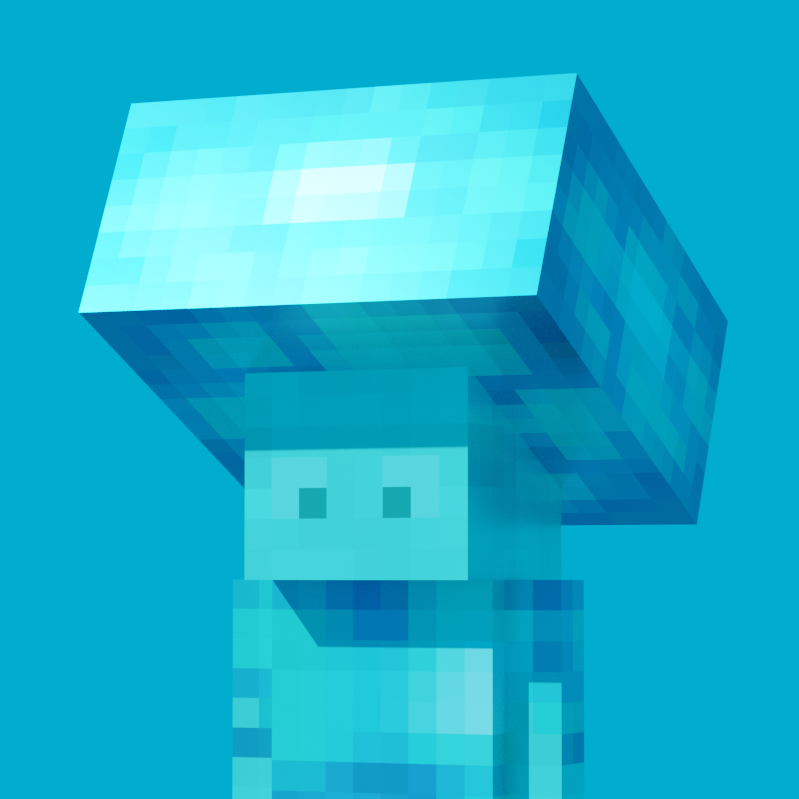 minecraft slime face blue