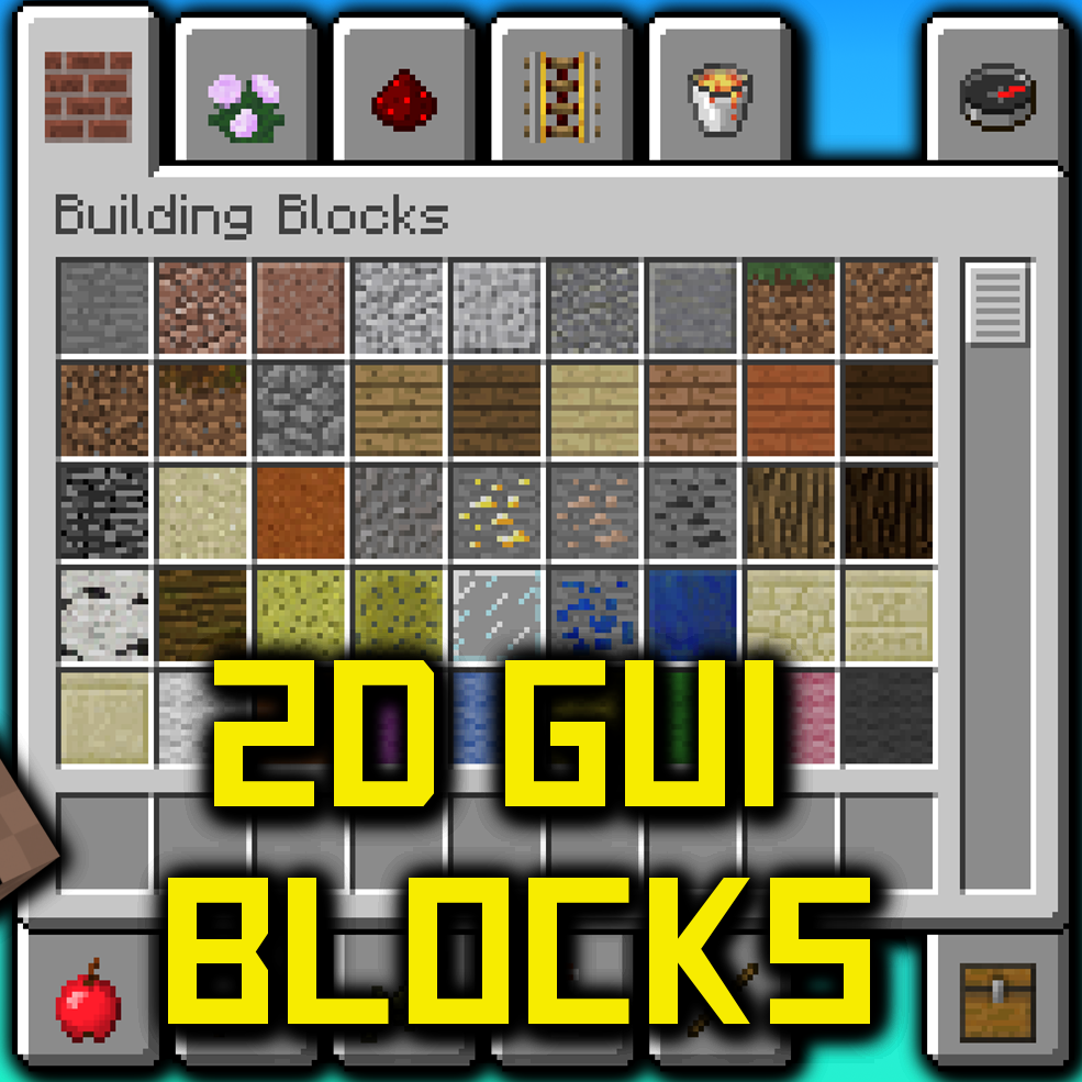 GUI 2D Blocks in inventory - Minecraft Resource Pack