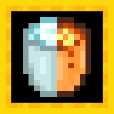 minecraft lava bucket pixel art