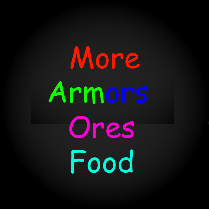 More Armors, Ores, Food and Tools