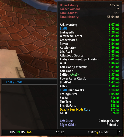 elvui addon list