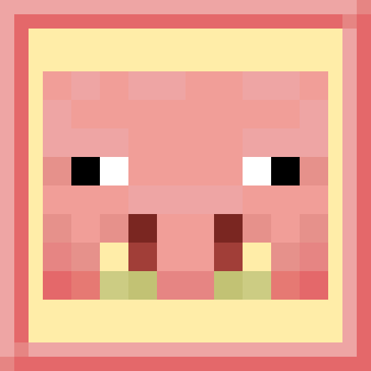 minecraft pig face