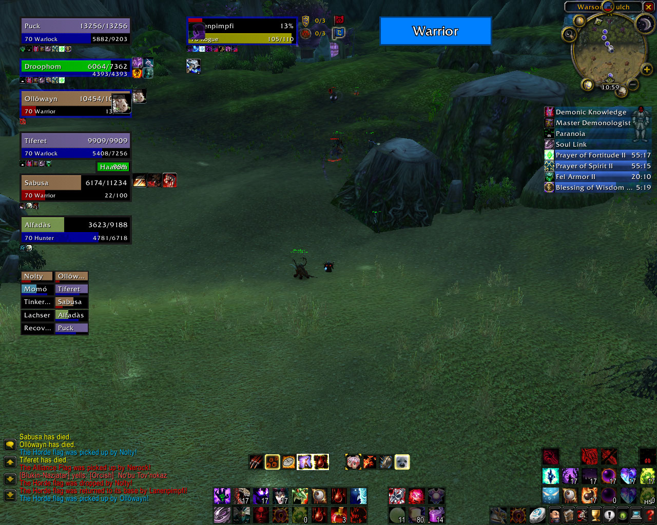 who has the highest percentage on wow addon all the things