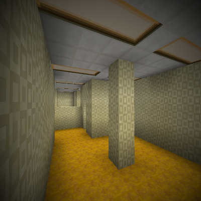 Here's some levels from The Backrooms, in Minecraft!