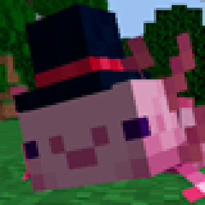 Axolotls with hats (vanilla/barebones version) logo