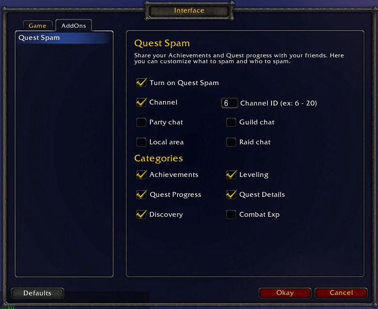 Quest Spam en Misiones & Leveo
