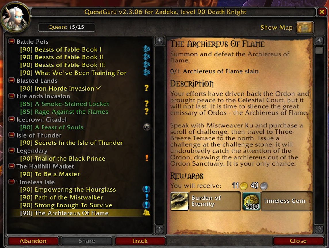 best world quest addon