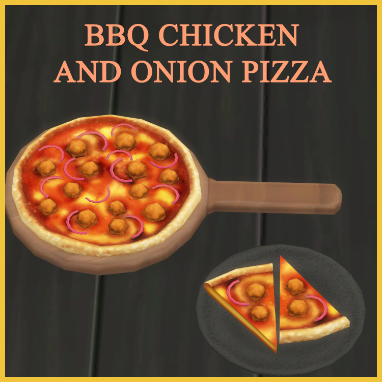 Install BBQ CHICKEN AND ONION PIZZA The Sims 4 Mods