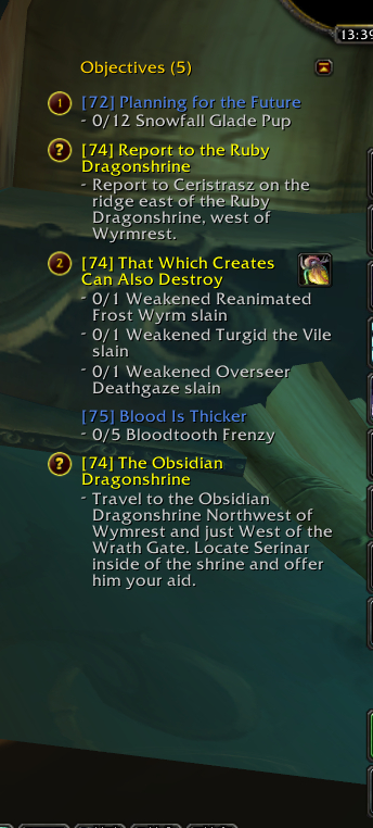 wow quest tracker not working