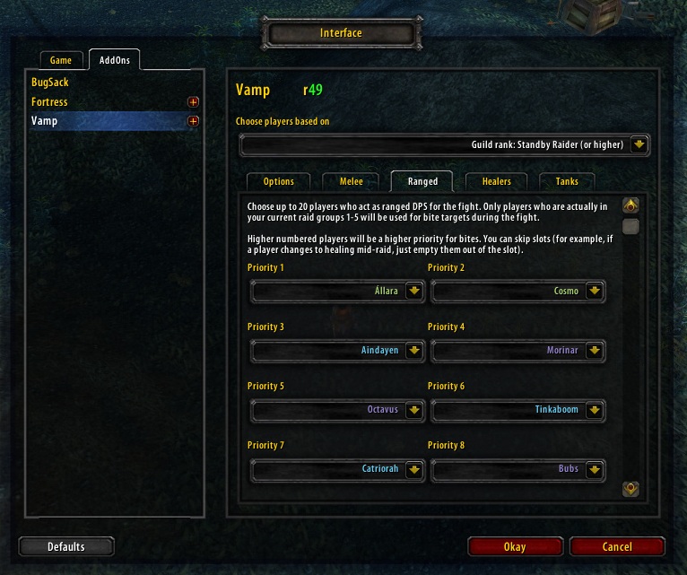 Overview - Vamp - Addons - Projects - WowAce
