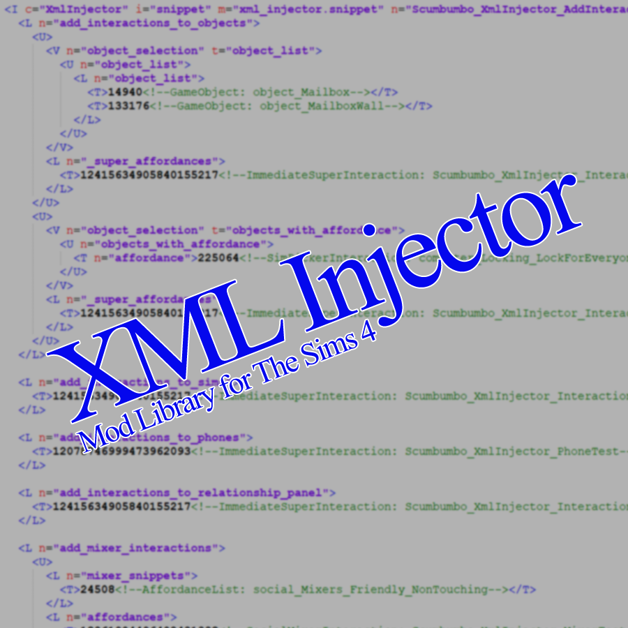 XML Injector Mods The Sims 4