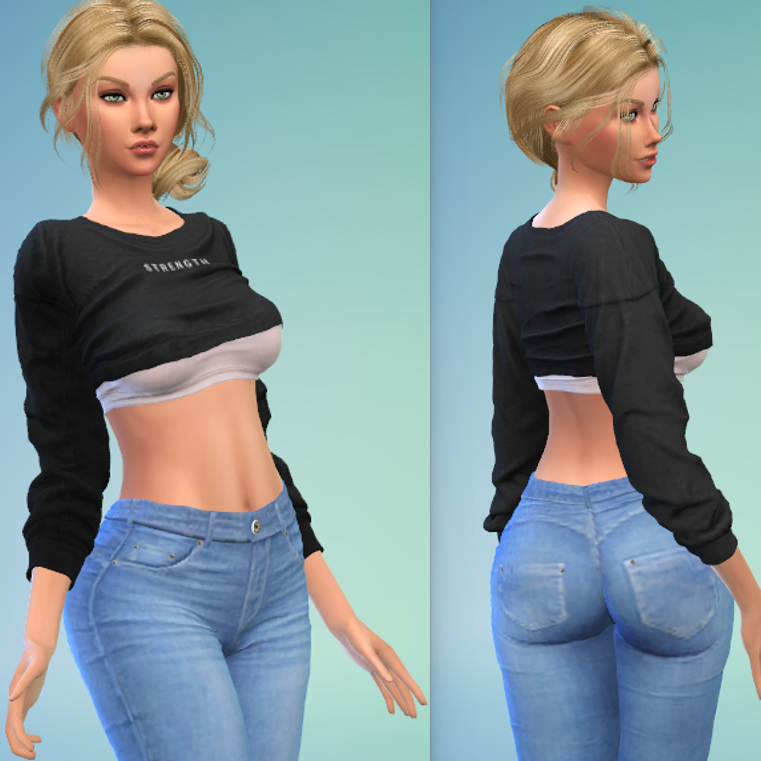 Download Blueberry Evie Crop Top Create A Sim The Sims CurseForge