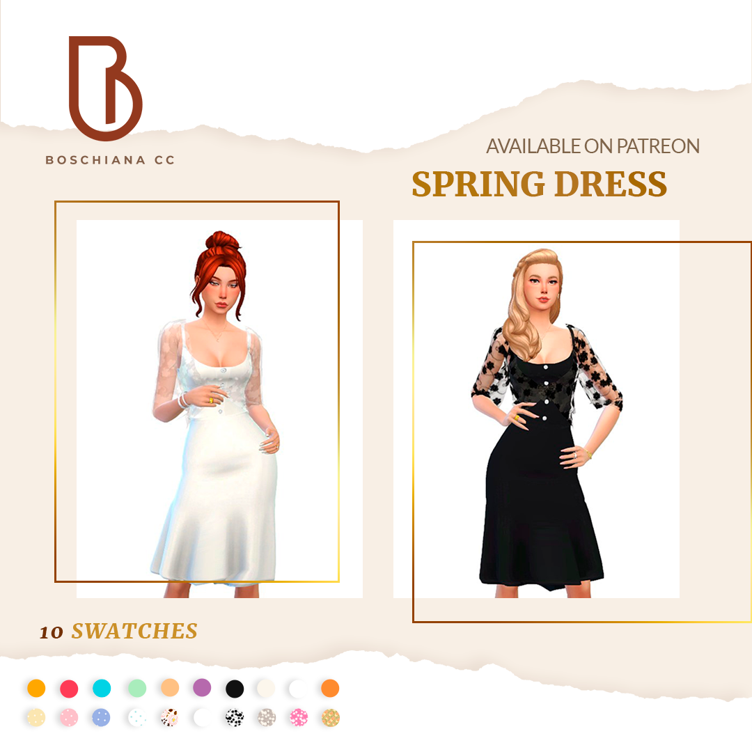 Spring Dress 🌸 - The Sims 4 Create a Sim - CurseForge