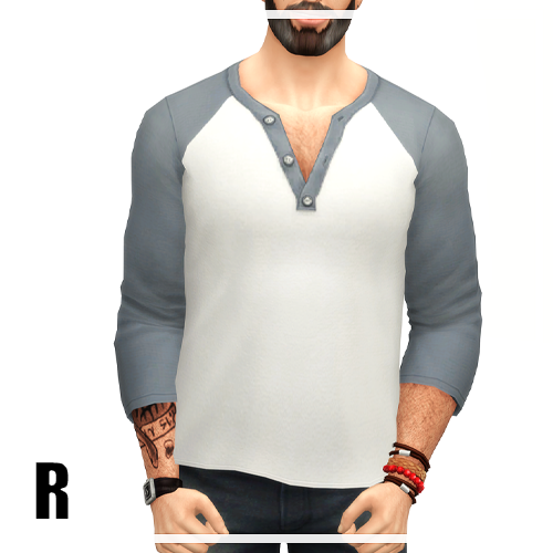 Half Sleeve Henley-Neck Raglan T-shirt 2017 logo