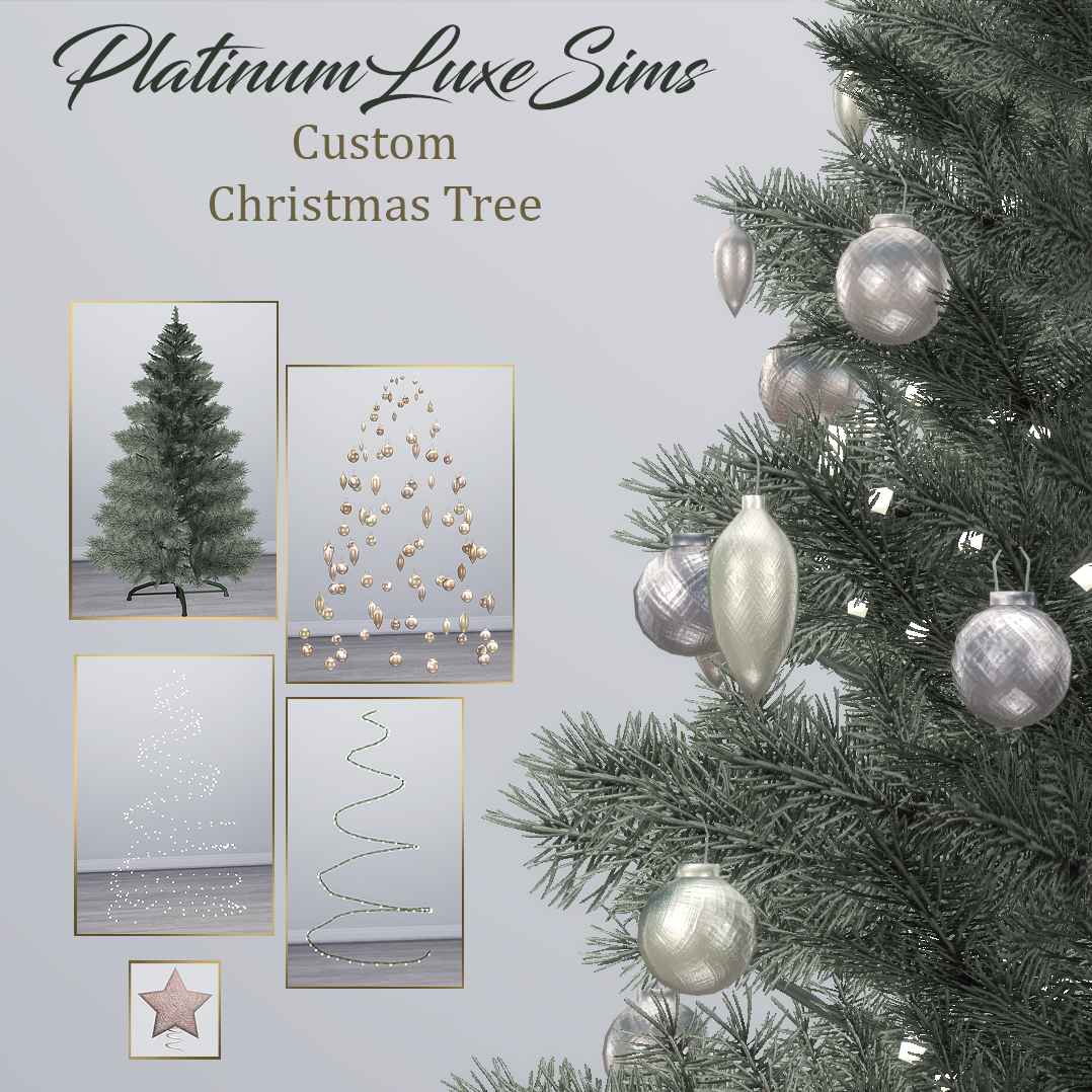 elen shine christmas tree set sims 4